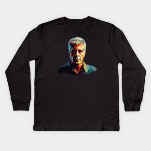 Anthony Bourdain WPAP Kids Long Sleeve T-Shirt